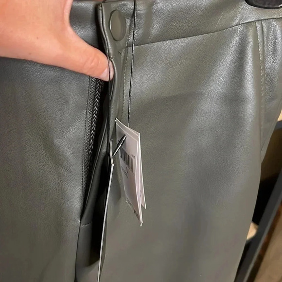 TRUTH by Republic NWT Faux Leather Olive Green Pants - Picture 4 of 8